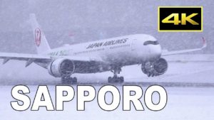 雪の新千歳空港で旅客機の離着陸を撮影した動画が話題に(海外の反応)