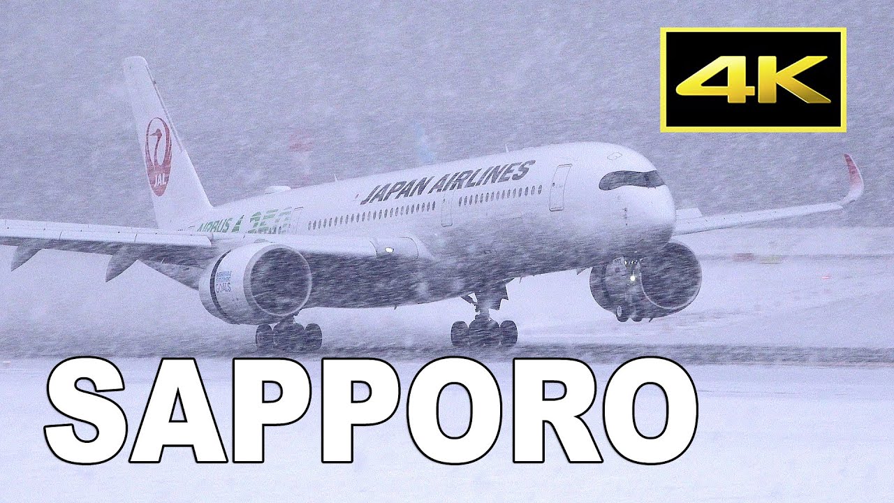 雪の新千歳空港で旅客機の離着陸を撮影した動画が話題に（海外の反応）